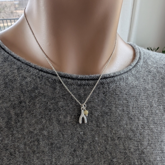 Dainty Wishbone Necklace - Picture 4 of 4